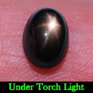 Black Star Sapphire 6 Rays 2.29 Ct. Oval Cabochon Shape 7.6 x 5.6 Mm. Gemstone From Thailand: Product ID: 806139519 Product Name: Natural Star Sapphire Weight: 2.29 CT. Size: 7.6 x 5.6 x 4.7 MM. Shape: Oval Cabochon Color: Black Clarity:Opaque Luster: Good 6 Rays Star Gems Origin: Thailand Tre