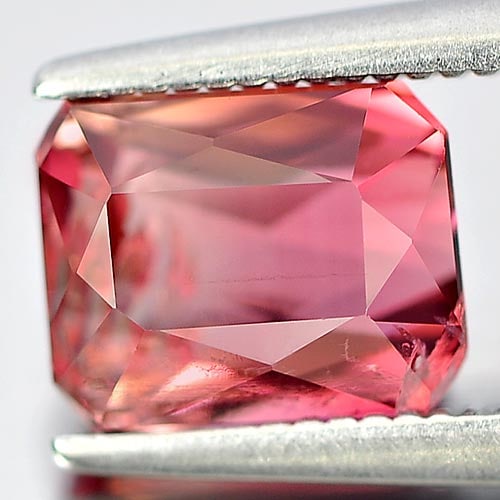 Natural Party Color Pink Tourmaline 2.52 Ct. Octagon Shape 7.6 x 6.1 Mm Gemstone From Nigeria (1 of 3)