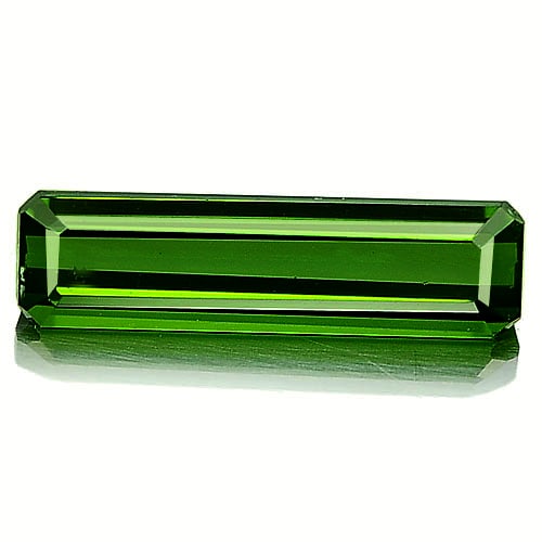 Natural Green Tourmaline 1.39 Ct. Octagon Shape 13.2 x 3.7 Mm. Gemstone From Nigeria (1 of 3)