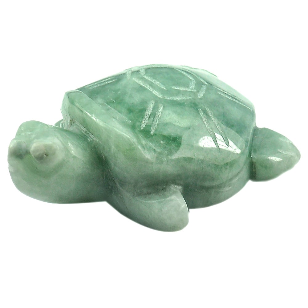 Natural Green Jade 369.49 Ct. Turtle Carving Size 60 x 42 Mm. Gemstone Unheated: Product ID: 819813733 Product Name: Natural Jade Weight: 369.49 CT. Size: 60 x 42 x 19 MM. Shape: Turtle Carving Color: Green Clarity:Opaque Luster: Good Gems Origin: Thailand Treatment: Unheated Crys