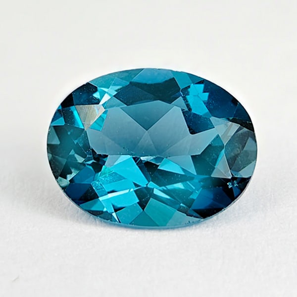 Natural London Blue Topaz 1.98 Ct. Oval Shape 9 x 7 Mm. Gemstone From Brazil (1 of 3)
