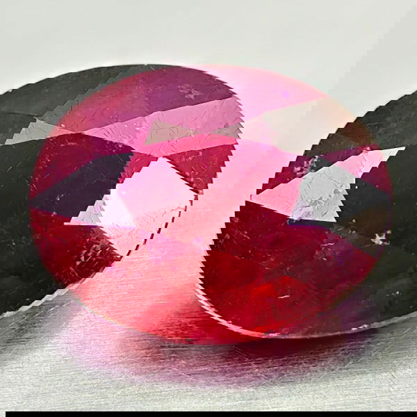 Natural Red Ruby 3.55 Ct. Oval Shape 7.5 x 9.8 Mm Gemstone Fron Madagascar (1 of 3)