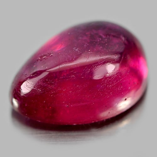 Natural Purplish Pink Ruby 2.58 Ct. Pear Cabochon 9.2 x 6.7 Mm. Gemstone From Mozambique (1 of 3)