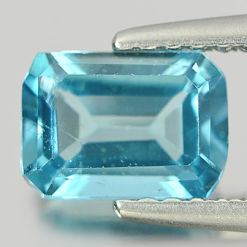 Natural Blue Zircon 1.17 Ct. Octagon Shape 7.1 x 5.1 Mm. Gemstone From Cambodia: Product ID: 807726553 Product Name: Natural Zircon Weight: 1.17 CT. Size: 7.1 x 5.1 x 3.4 MM. Shape: Octagon Color: Blue Clarity:SI Luster: Good Gems Origin: Cambodia Treatment: Heated Crystal Structu