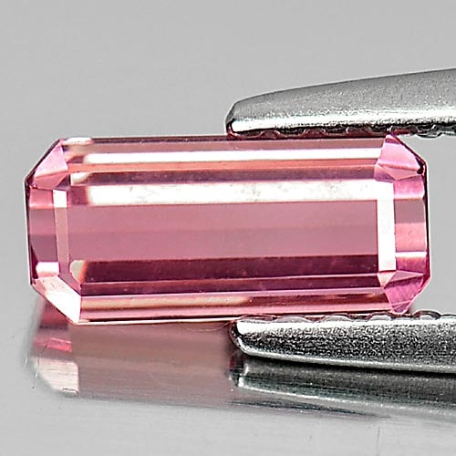 Natural Pink Tourmaline 0.68 Ct. Clean Octagon Shape  7.6 x 3.5 Mm. Unheated Gemstone From Nigeria (1 of 3)