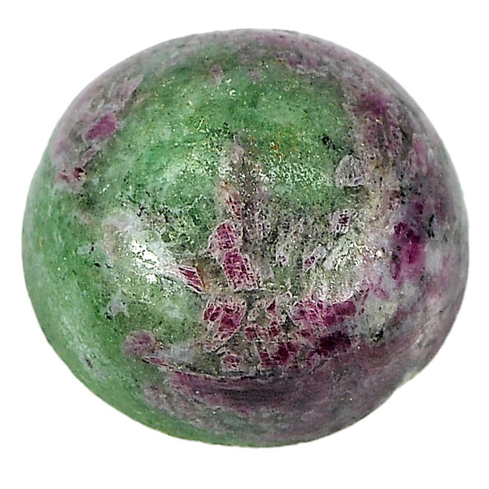Natural Red Green Ruby in Zoisite 19.91 Ct. Oval Cabochon Shape 16 x 15.2 Mm. Gemstone From (1 of 3)