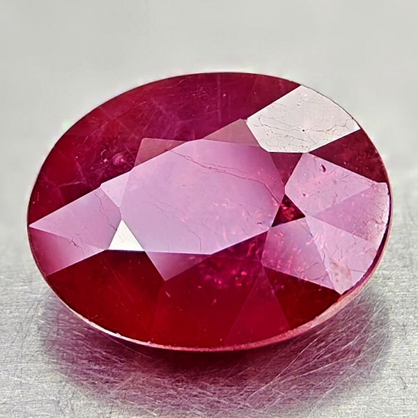 Natural Red Ruby 4.14 Ct. Oval Shape 10.7 x 8.4 Mm Gemstone From Madagascar (1 of 3)