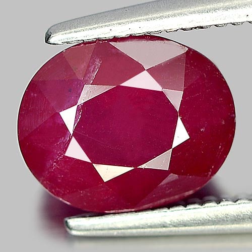 Natural Red Ruby 2.22 Ct. Oval Shape 8 x 6.5 x 4.7 Mm. Gemstone From Madagascar (1 of 3)