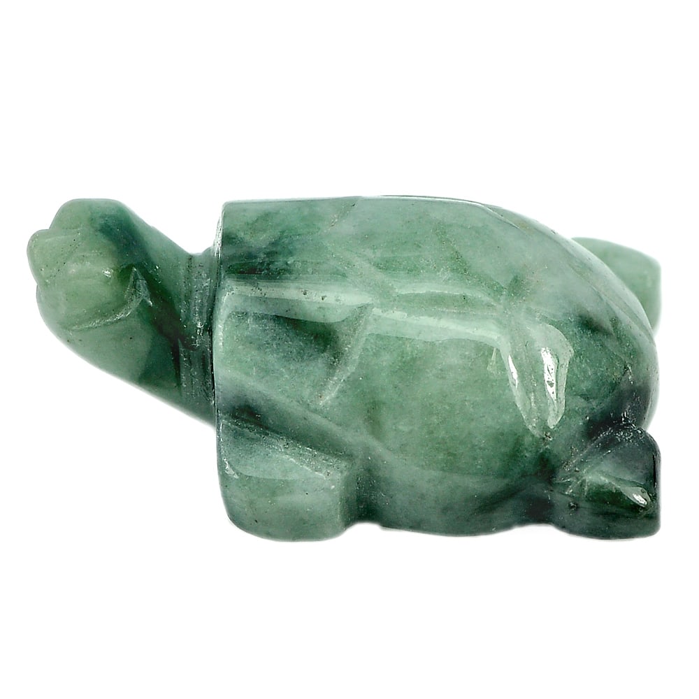 Natural Green Jade 93.52 Ct. Turtle Carving Size 35 x 23 Mm. Gemstone Unheated: Product ID: 819812618 Product Name: Natural Jade Weight: 93.52 CT. Size: 35 x 23 x 13 MM. Shape: Turtle Carving Color: Green Clarity:Opaque Luster: Good Gems Origin: Thailand Treatment: Unheated Cryst