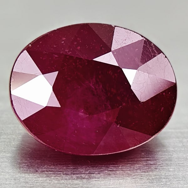 Natural Red Ruby 6.52 Ct. Oval Shape 8.1 x 10.9 Mm Gemstone Fron Madagascar (1 of 3)