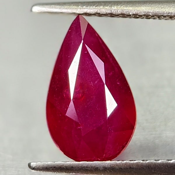 Natural Red Ruby 2.53 Ct. Pear Shape 10.5 x 6.4 Mm Gemstone From Madagascar (1 of 3)