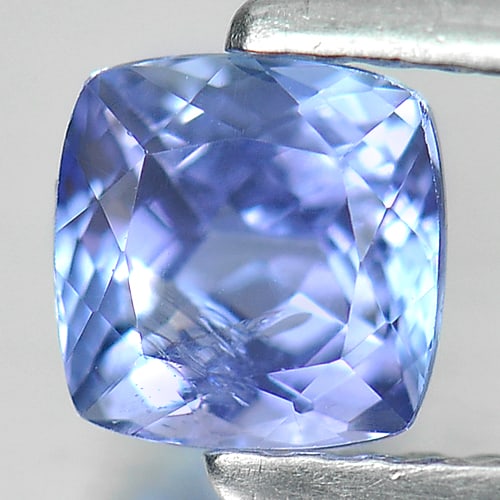 Natural Violetish Blue Tanzanite 0.78 Ct. Cushion Shape 5.1 x 5.1 Mm. Gemstone From Tanzania: Product ID: 807007022 Product Name: Natural Tanzanite Weight: 0.78 CT. Size: 5.1 x 5.1 x 3.6 MM. Shape: Cushion Color: Violetish Blue Clarity:SI1 Luster: Good Gems Origin: Tanzania Treatment: Heated C