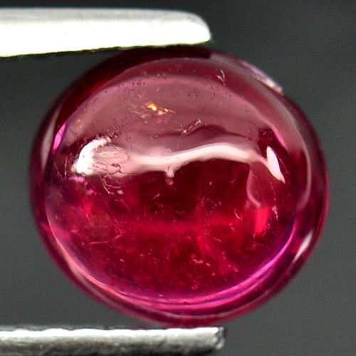 Natural Purplish Red Ruby 1.82 Ct. Oval Cabochon Shape 7.8 x 7.2 Mm. Gemstone From Mozambique (1 of 3)