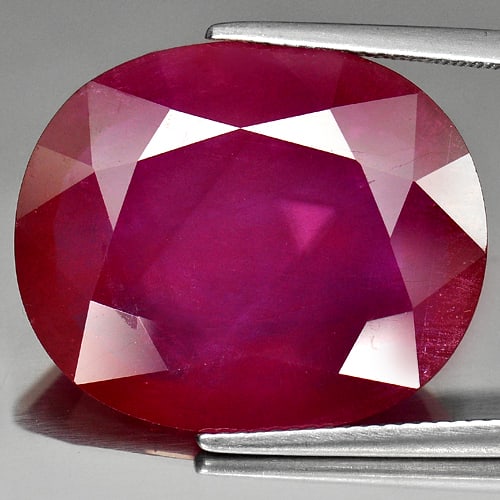 Natural Red Pink Ruby 29.13 Ct. Oval Shape 23 x 19.2 Mm. Gemstone From Mozambique (1 of 3)