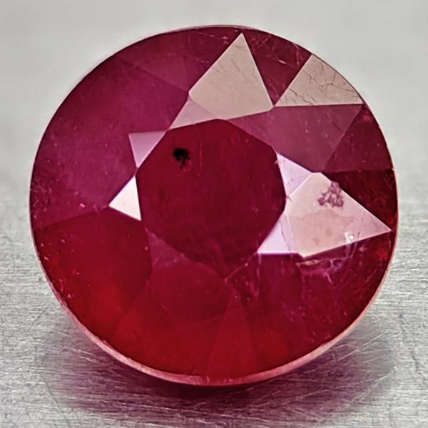 Natural Red Ruby 3.22 Ct. Round Shape 8.4 Mm Gemstone From Madagascar (1 of 3)