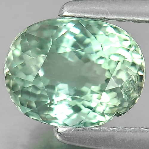 Natural Green Tourmaline 1.18 Ct. Oval Shape 7.1 x 5.5 Mm. Unheated Gemstone From Nigeria (1 of 3)