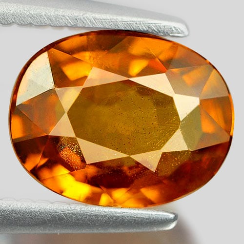 Natural Yellow Orange Sapphire 1.56 Ct. Oval Shape 8 x 6.3 Mm. Gemstone From Thailand (1 of 3)