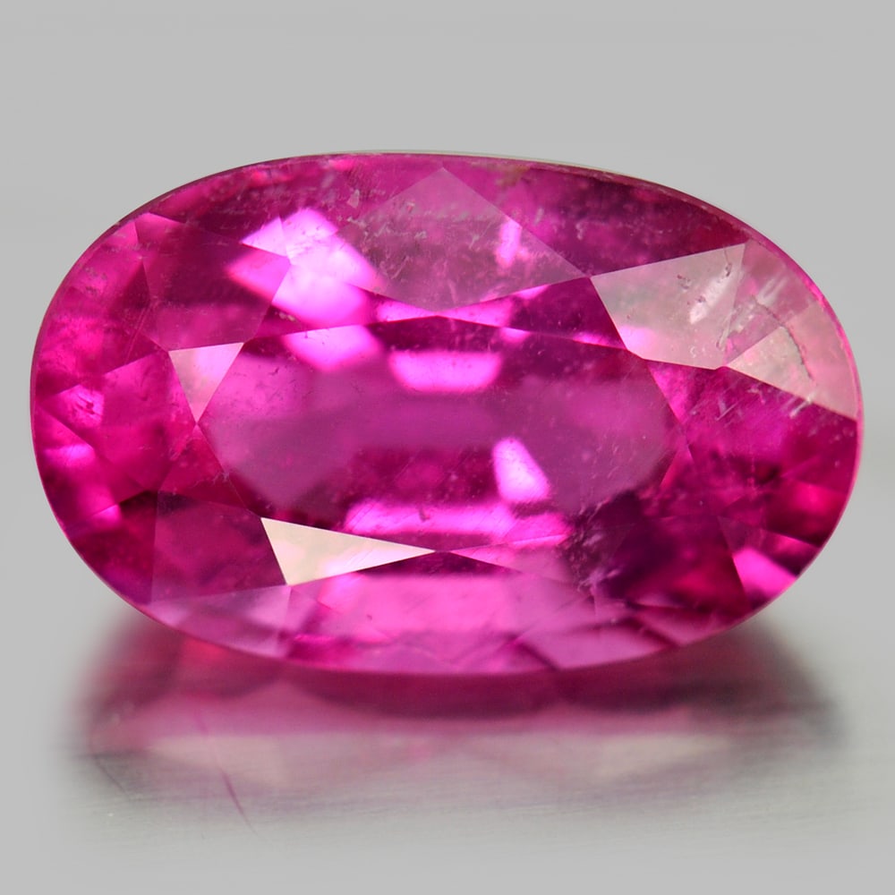 Natural Raspberry Pink Rubellite 2.29 Ct. Oval Shape 10.2 x 6.5 Mm. Unheated Gemstone From Nigeria (1 of 3)