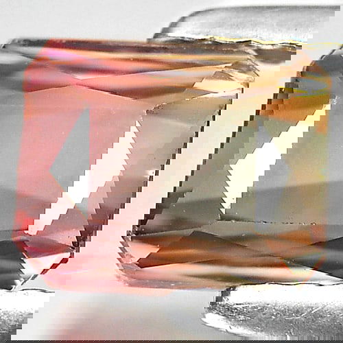 Natural Bi Color Tourmaline 1.74 Ct. VVS Octagon Shape 6.7 x 5.5 Mm. Gemstone From Nigeria (1 of 3)