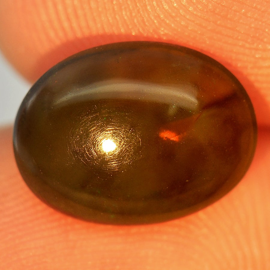 Natural Play Of Color Rainbow Fire Red Black Opal 1.79 Ct. Oval Cabochon Shape 11.5 x 8.9 Mm (1 of 3)