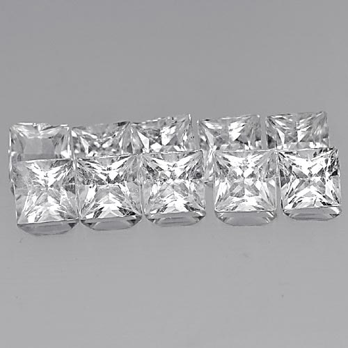 Natural White Topaz 3.74 Ct. 10 Pcs. Square Princess Cut 4 Mm. Gemstones From Brazil: Product ID: 807164820 Product Name: Natural Topaz Weight: 3.74 CT. Size: 4 x 4 x 3 MM. Shape: Square Princess Cut Color: White Clarity:VVS - VSI Luster: Good Gems Origin: Brazil Treatment: Unheated Cr