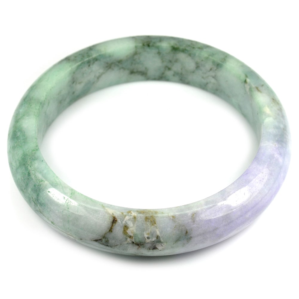 Natural Multi-Color Jade Bangle 525 Ct. Unheated Gemstone Size 88 x 68 x 16 Mm.: Product ID: 819815321 Product Name: Natural Jade Weight: 525.00 CT. Size: 88 x 68 x 16 MM. Shape: Round Color: Multi-Color Clarity:Opaque Luster: Good Gems Origin: Thailand Treatment: Unheated Crystal