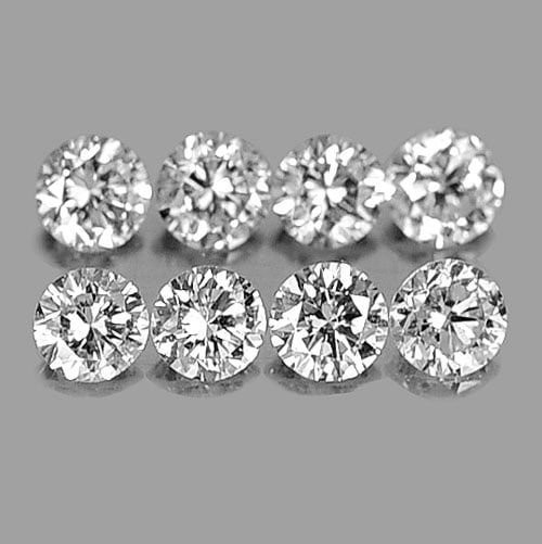 Natural White Loose Diamond 0.18 Ct. 8 Pcs. VVS Round Brilliant Cut 1.8 Mm. From Belgium: Product ID: 802102768 Product Name: Natural Natural Diamond Weight: 0.18 CT. Size: 1.8 x 1.8 x 1.1 MM. Shape: Round Brilliant Cut Color: D Clarity:VVS Luster: Scintillating Gems Origin: Belgium Treatm
