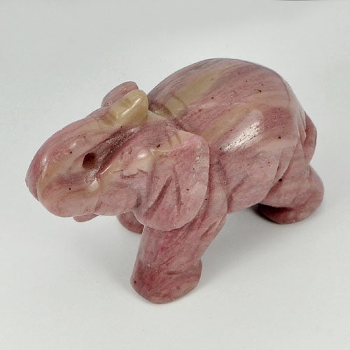 Natural Multi-Color Jasper 223.09 Ct. Elephant Carving 52 x 35 Mm. Gemstone Unheated From USA (1 of 3)