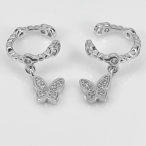 925 Sterling Silver Butterfly Design Clip Earrings Jewelry 2.00 Grams: Product ID: 280520123 Product Type: 925 Sterling Silver Fine Jewelry Jewelry Weight: 2.00 Grams. Gemstones Color: Silver Metal: Solid Silver 92.5%. Gemstone Detail: About 2.00 Grams. And Round White C