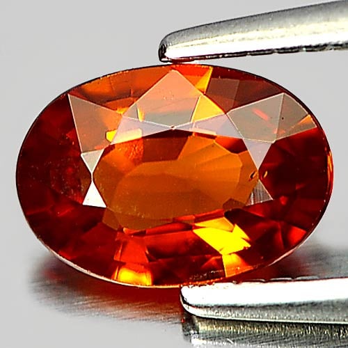 Natural Orange Spessartine Garnet 0.80 Ct. Oval Shape 7 x 4.9 Mm. Gemstone From Namibia: Product ID: 802934338 Product Name: Natural Spessartine Weight: 0.80 CT. Size: 7 x 4.9 x 2.6 MM. Shape: Oval Color: Orange Clarity:VSI Luster: Good Gems Origin: Namibia Treatment: Unheated Crystal Str