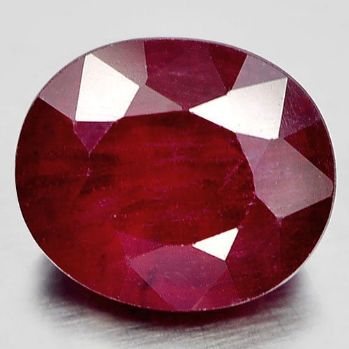 Natural Red Ruby 1.08 Ct. Oval Shape 6.9 x 5.1 Mm. Gemstone From Madagascar (1 of 3)