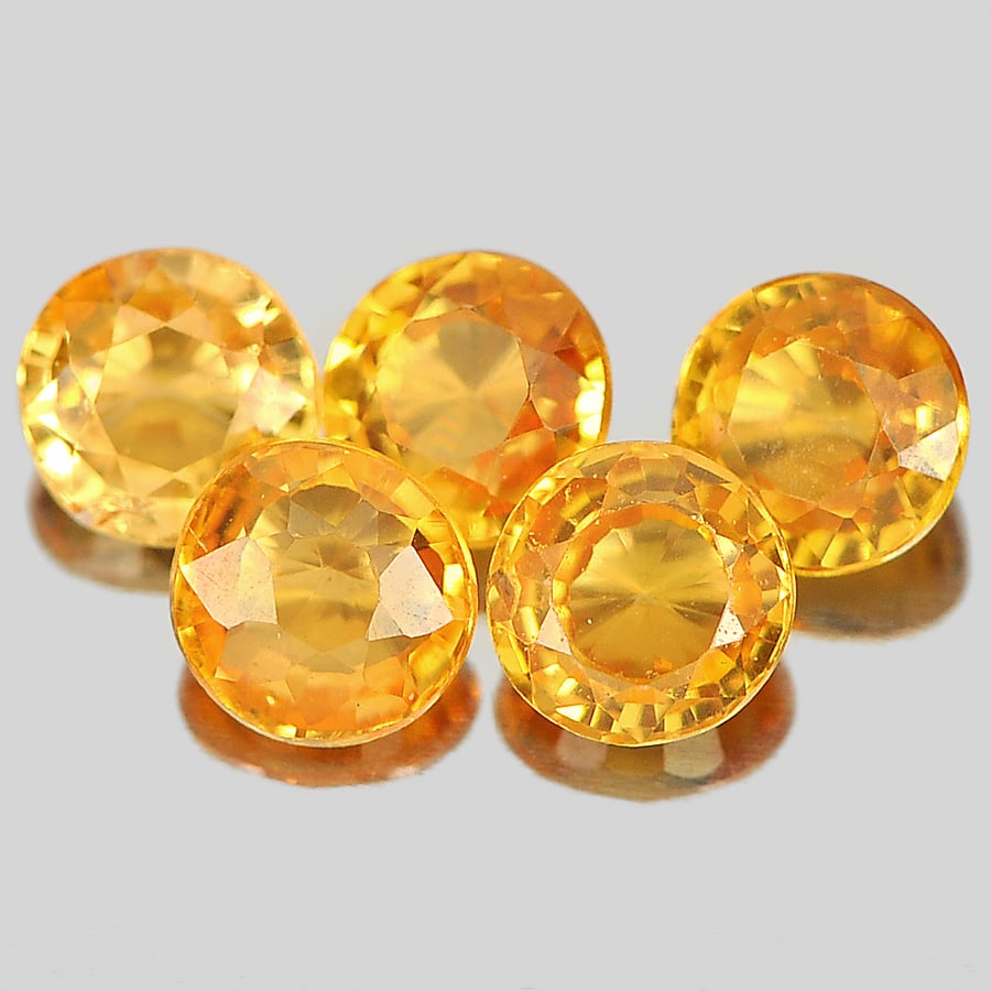 Natural Orange Spessartine Garnet 0.76 Ct. 5 Pcs. Round Shape 3 Mm. Gemstones From Namibia: Product ID: 802936181 Product Name: Natural Spessartine Weight: 0.76 CT. Size: 3 x 1.6 MM. Shape: Round Color: Orange Clarity:VSI Luster: Very Good Gems Origin: Namibia Treatment: Unheated Crystal Str