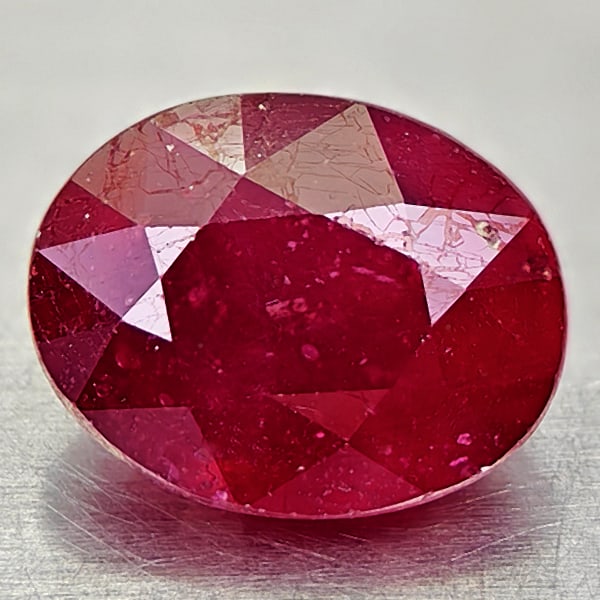 Natural Red Ruby 4.64 Ct. Oval Shape 10.1 x 8 Mm Gemstone From Madagascar (1 of 3)