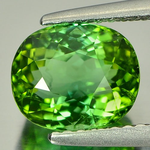 Natural Green Tourmaline 2.49 Ct. Oval Shape 8.3 x 7 Mm. Gemstone From Nigeria: Product ID: 807234321 Product Name: Natural Tourmaline Weight: 2.49 CT. Size: 8.3 x 7 x 5.8 MM. Shape: Oval Color: Green Clarity:VSI Luster: Very Good Gems Origin: Nigeria Treatment: Unheated Crystal 