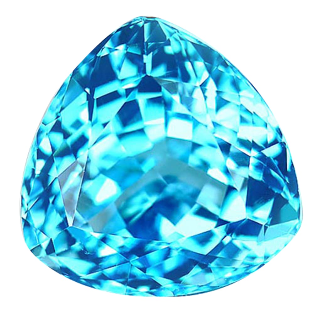 Natural Swiss Blue Topaz 12.54 Ct. VS Trilliant Shape 13.7 x 13.5 Mm. Gemstone From Brazil: Product ID: 807164390 Product Name: Natural Blue Topaz Weight: 12.54 CT. Size: 13.7 x 13.5 x 9.1 MM. Shape: Trilliant Color: Blue Clarity:VS Luster: Very Good Gems Origin: Brazil Treatment: Treated Cr