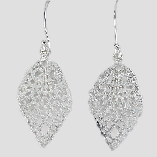 3.90 Grams Beautiful Design Real 925 Sterling Silver Jewelry Dangle Earrings (1 of 3)