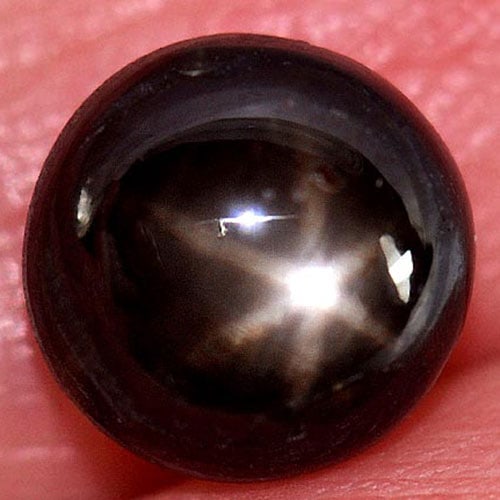 Natural Black Star 6 Rays Sapphire 3.39 Ct. Round Cabochon Shape 7.6 Mm. Gemstone From Thailand: Product ID: 806144283 Product Name: Natural Star Sapphire Weight: 3.39 CT. Size: 7.6 x 7.6 x 5.1 MM. Shape: Round Cabochon Color: Black Clarity:Opuque Luster: Good 6 Rays Star Gems Origin: Thailand Tr