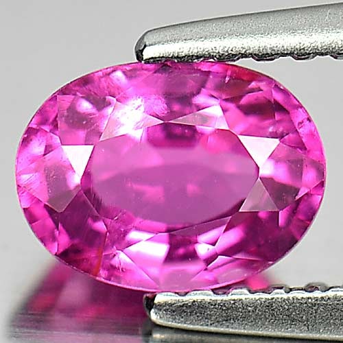 Natural Vivid Purplish Pink Rubellite 0.89 Ct. Oval Shape 6.9 x 5.2  Mm. Gemstone From Nigeria (1 of 3)