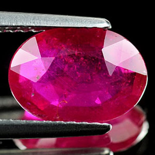 Natural Purplish Red Ruby 2.81 Ct. Oval Shape 10.4 x 7.4 Mm. Gemstone From Mozambique (1 of 3)