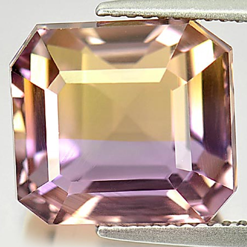 Natural Bi Color Ametrine 10.97 Ct. Clean Octagon Shape 12.2 x 11.3 Mm. Unheated Gemstone (1 of 3)