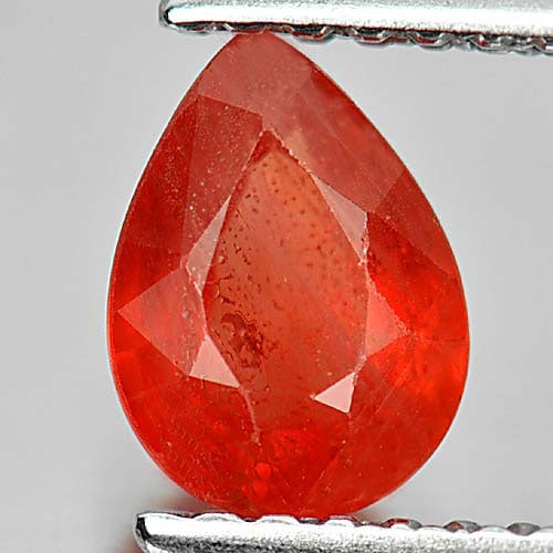 Natural Orange Sapphire 0.87 Ct. Pear Shape 6.9 x 5.1 Mm. Gemstone From Madagascar (1 of 3)