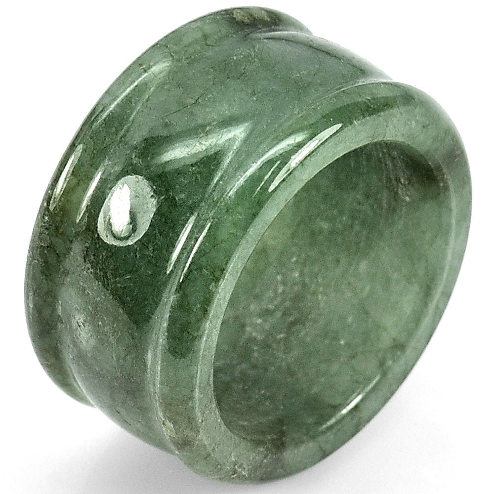 Natural Green Jade 54.20 Ct. Ring Size 10.5 Gemstone Unheated From Thailand (1 of 3)