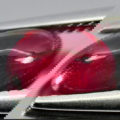 Natural Purplish Red Ruby 1.25 Ct. Oval Cabochon Shape 7 x 4.6 Mm. Gemstone From Madagascar (1 of 3)