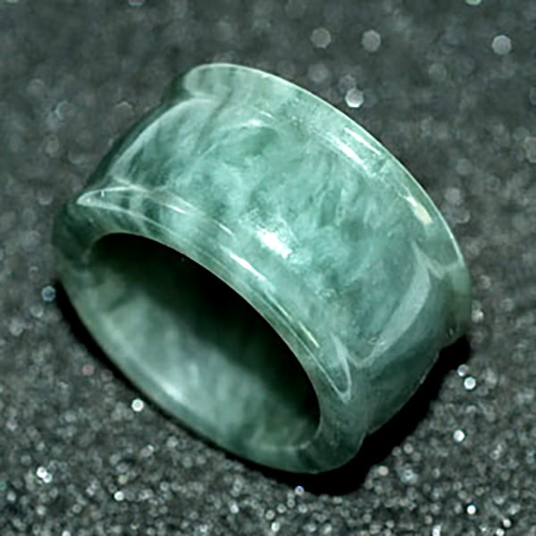Natural Green Jade 52.98 Ct. Ring Size 9.5 Gemstone From Thailand (1 of 3)