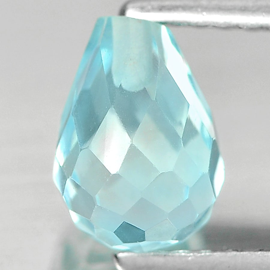 Natural Blue Topaz 1.82 Ct. Briolette with Drilled Shape 7.2 x 5.3 Mm. Gemstone From Brazil: Product ID: 807167539 Product Name: Natural Blue Topaz Weight: 1.82 CT. Size: 7.2 x 5.3 MM. Shape: Briolette with Drilled Color: Blue Clarity:VSI Luster: Good Gems Origin: Brazil Treatment: Treated Cr