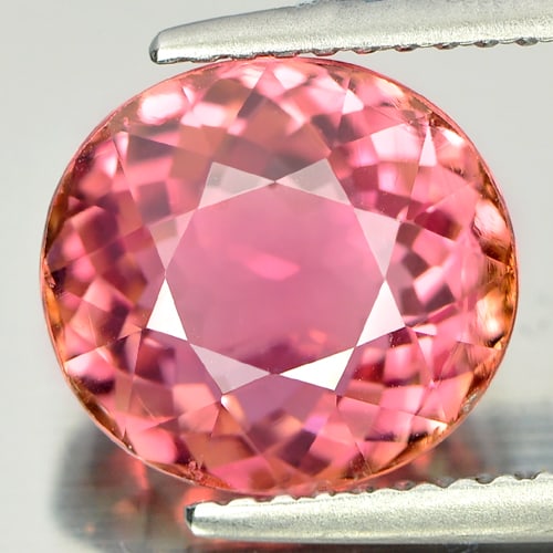 Certified Natural Brownish Pink Tourmaline 3.99 Ct. Clean Oval Shape 10.08 x 9.35 Mm Gemstone From (1 of 3)