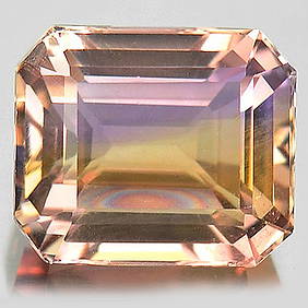 Natural Bi Color Ametrine 10.23 Ct. VVS Octagon Shape 13.5 x 11.5 Mm. Gemstone From Bolivia (1 of 3)