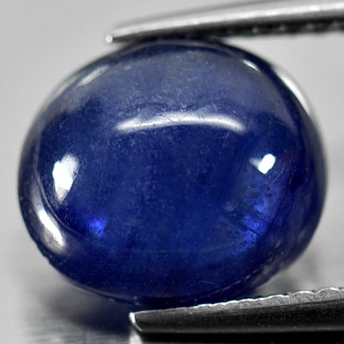 Natural Blue Sapphire 3.87 Ct. Oval Cabochon Shape 9.7 x 8.7 Mm. Gemstone from Madagascar: Product ID: 806009547 Product Name: Natural Blue Sapphire Weight: 3.87 CT. Size: 9.7 x 8.7 x 4.8 MM. Shape: Oval Cabochon Color: Blue Clarity:Opaque Luster: Good Gems Origin: Madagascar Treatment: Hea