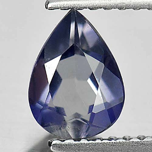 Natural Violet Blue Iolite 0.85 Ct. Pear Shape 7.9 x 5.9 Mm. Gemstone From Madagascar (1 of 3)