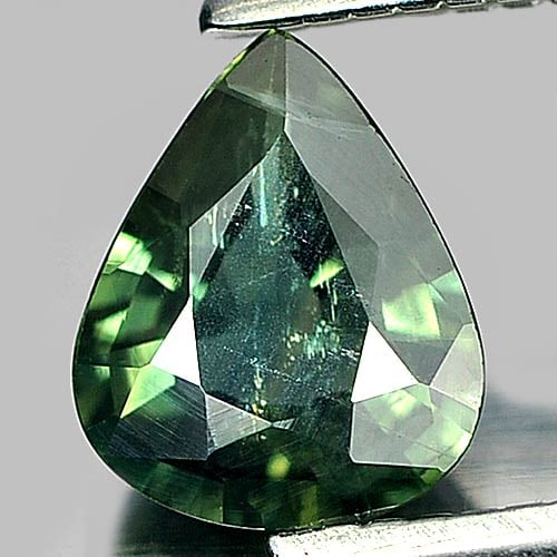 Natural Bluish Green Sapphire 0.64 Ct. Pear Shape 6.5 x 5.3 Mm. Gemstone From Thailand (1 of 3)
